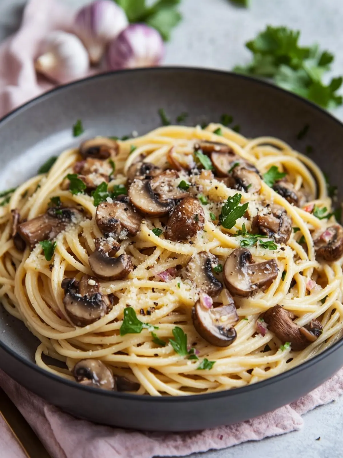 Savor Every Bite of Mushroom and Garlic Spaghetti Dinner 2 Mushroom and Garlic Spaghetti Dinner