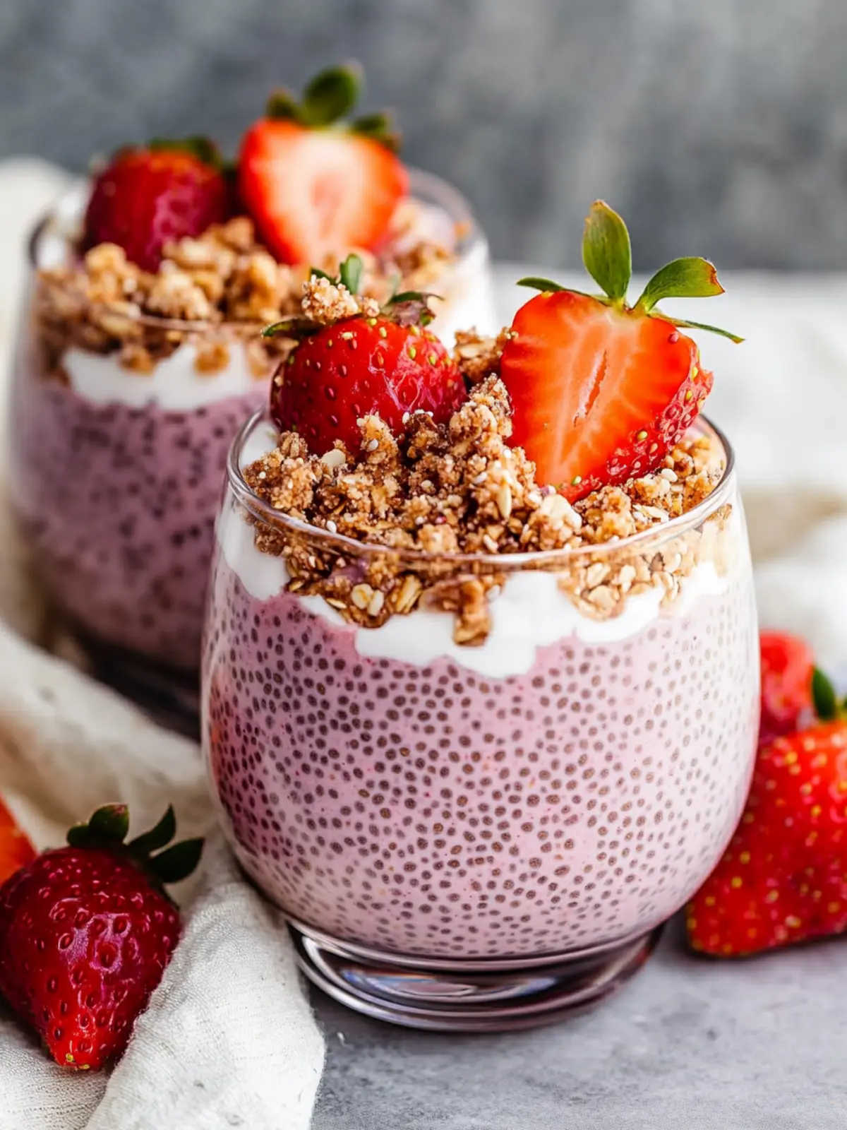 Delicious Strawberry Crumble Chia Pudding You’ll Crave! 2 Strawberry Crumble Chia Pudding