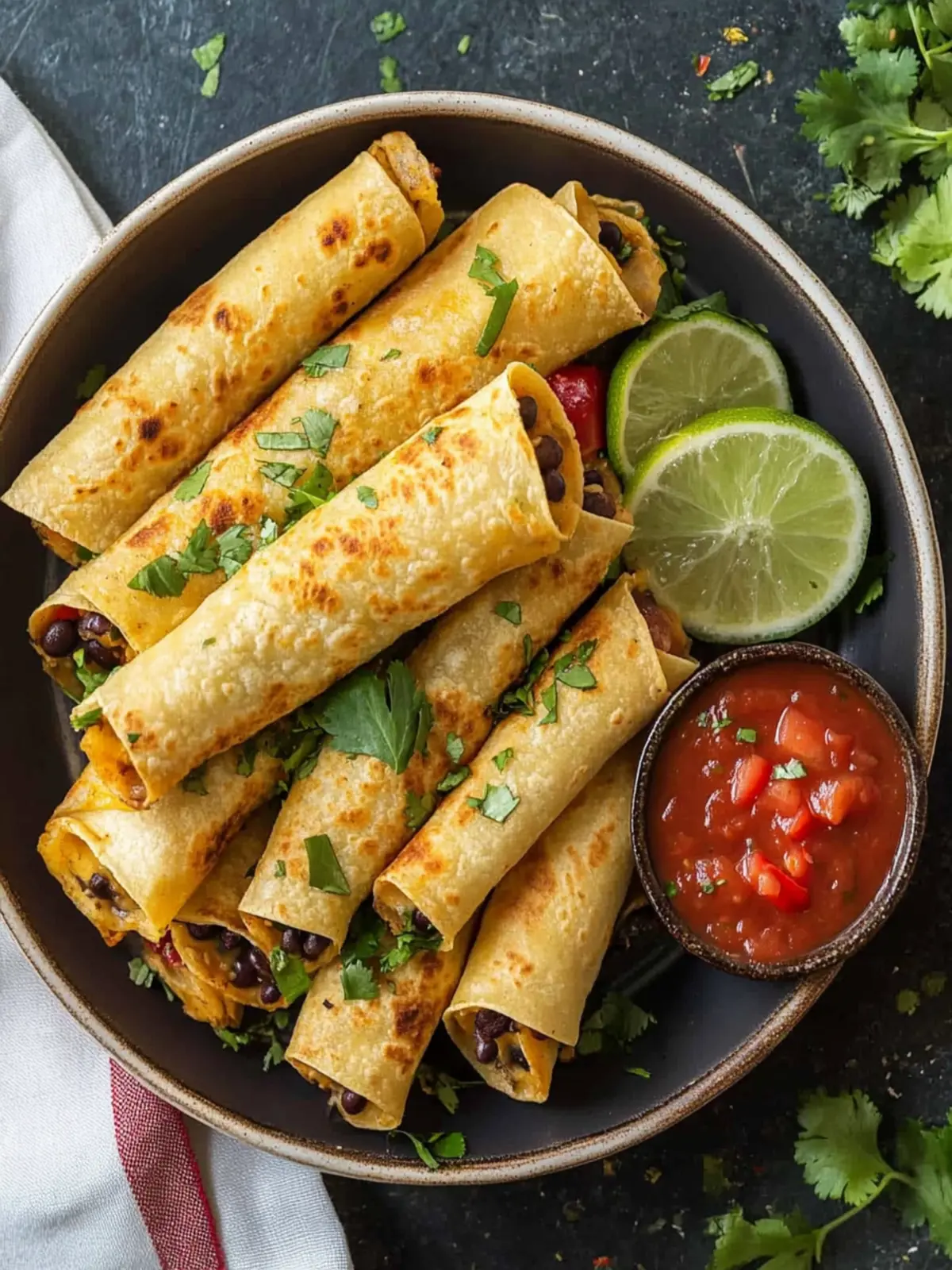 Delectable Creamy Black Bean Taquitos for Dinner Bliss 5 Creamy Black Bean Taquitos