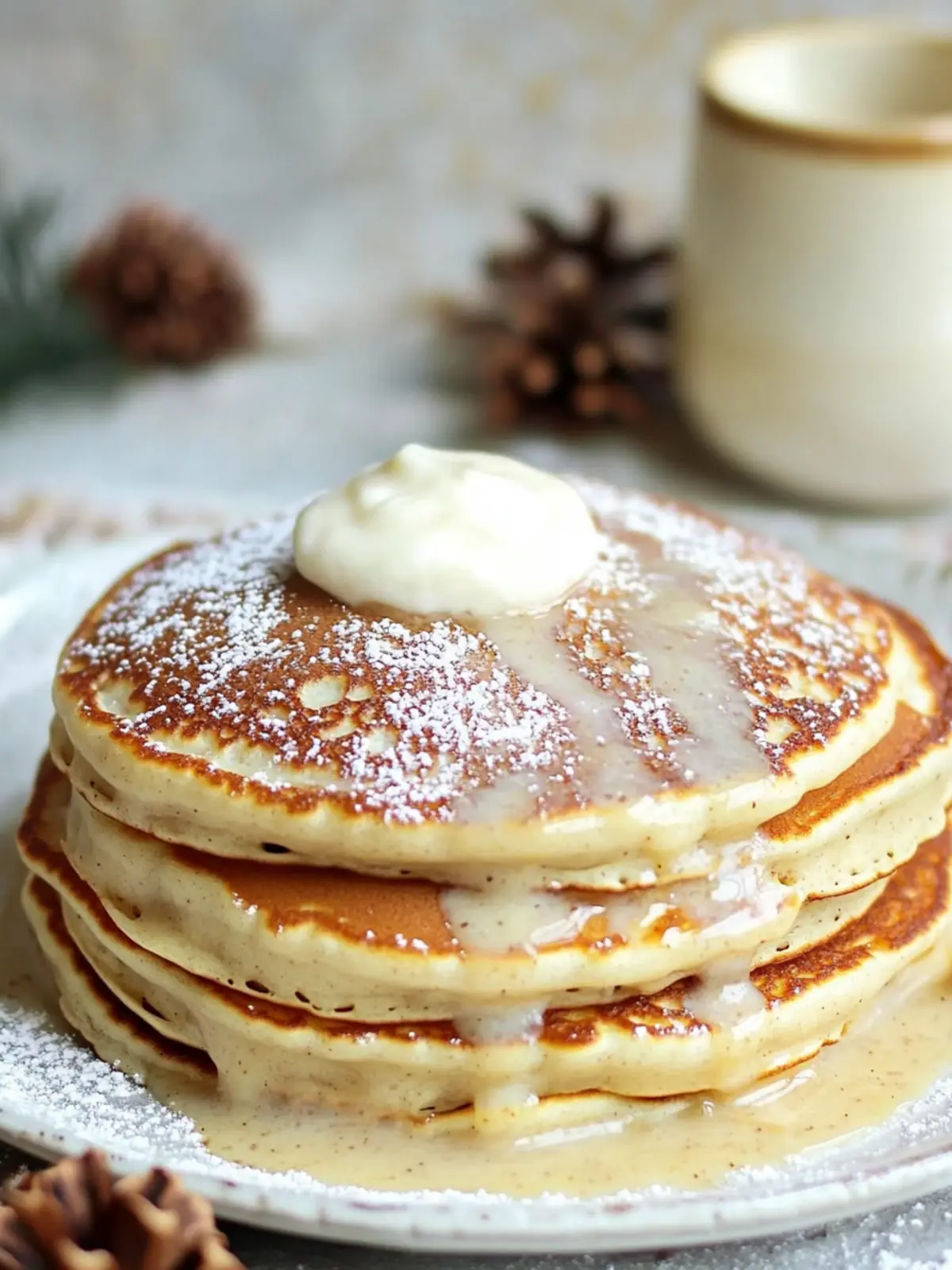 Deliciously Fluffy Eggnog Pancakes for a Cozy Breakfast 4 Eggnog Pancakes