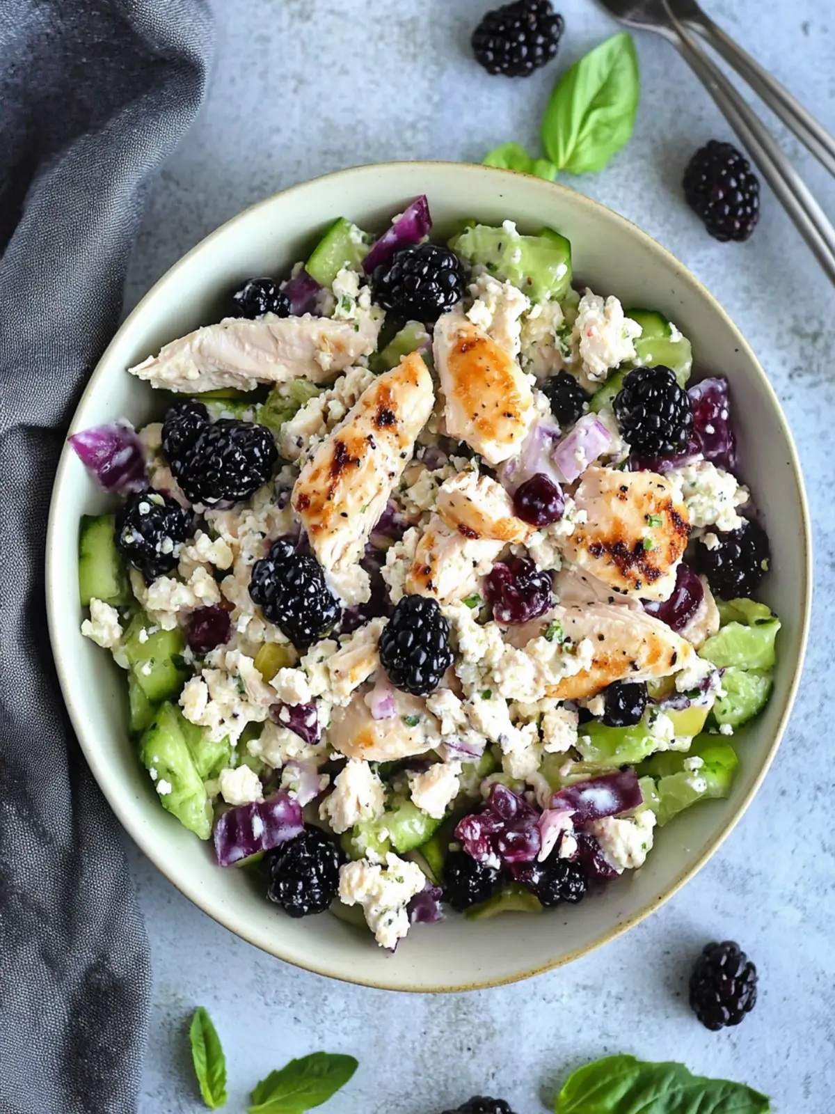 Delicious Low Carb Blackberry Cottage Cheese Chicken Salad 2 Low Carb Blackberry Cottage Cheese Chicken Salad