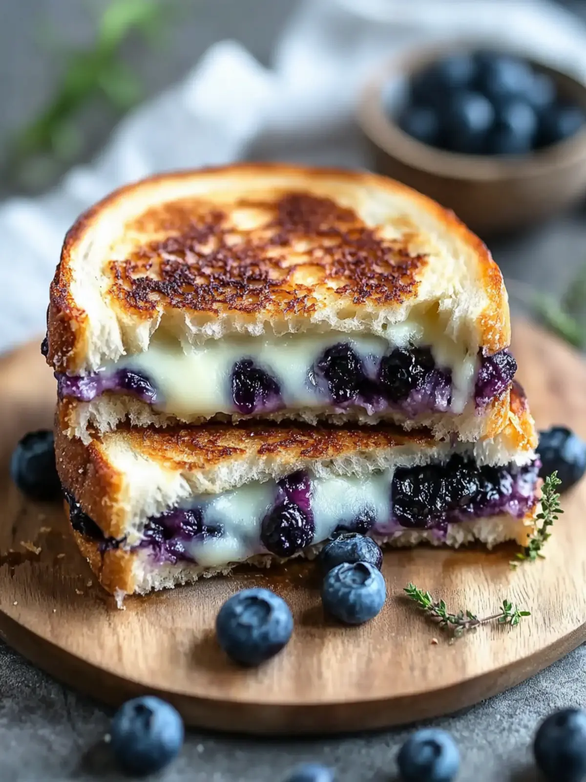 Delicious Crispy Blueberry Grilled Cheese for Gourmet Bliss 2 Crispy Blueberry Grilled Cheese
