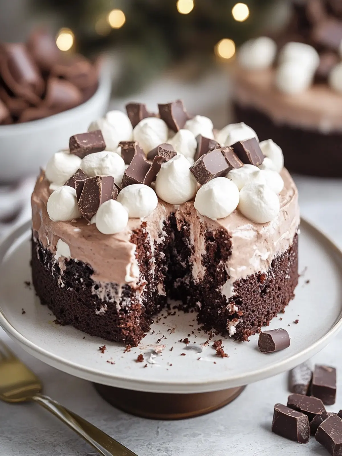 Decadent Hot Cocoa Poke Cake That Will Warm Your Heart 3 Hot Cocoa Poke Cake