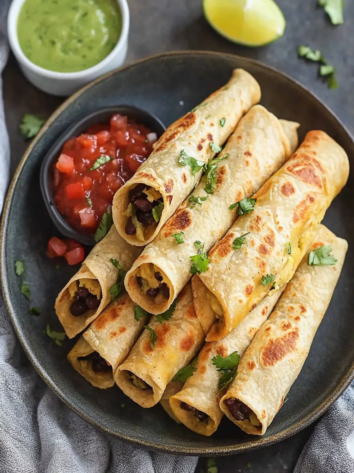 Delectable Creamy Black Bean Taquitos for Dinner Bliss 2 Creamy Black Bean Taquitos