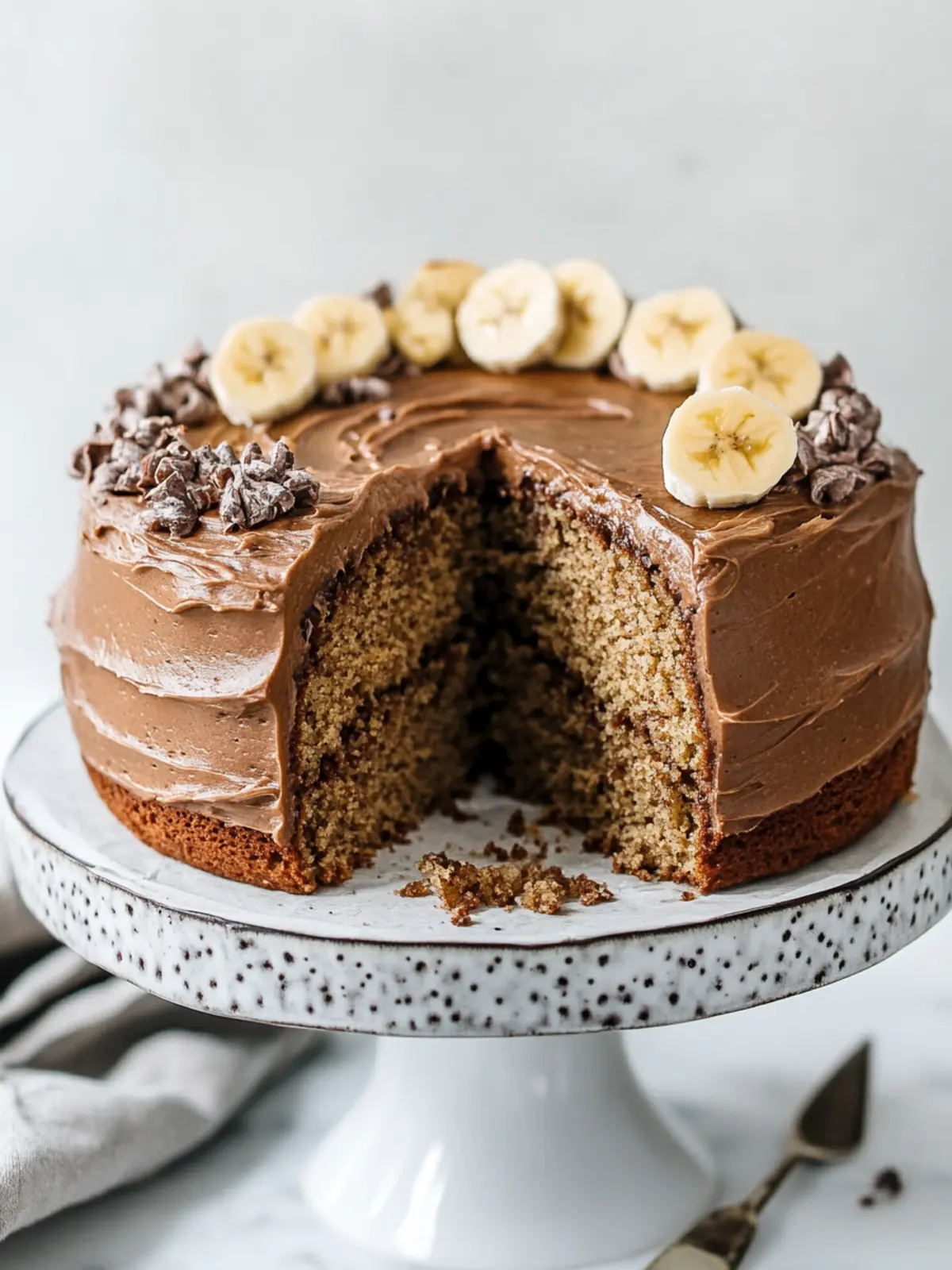 Indulge in Banana Cake with Nutella Frosting Bliss 4 Banana Cake with Nutella Frosting