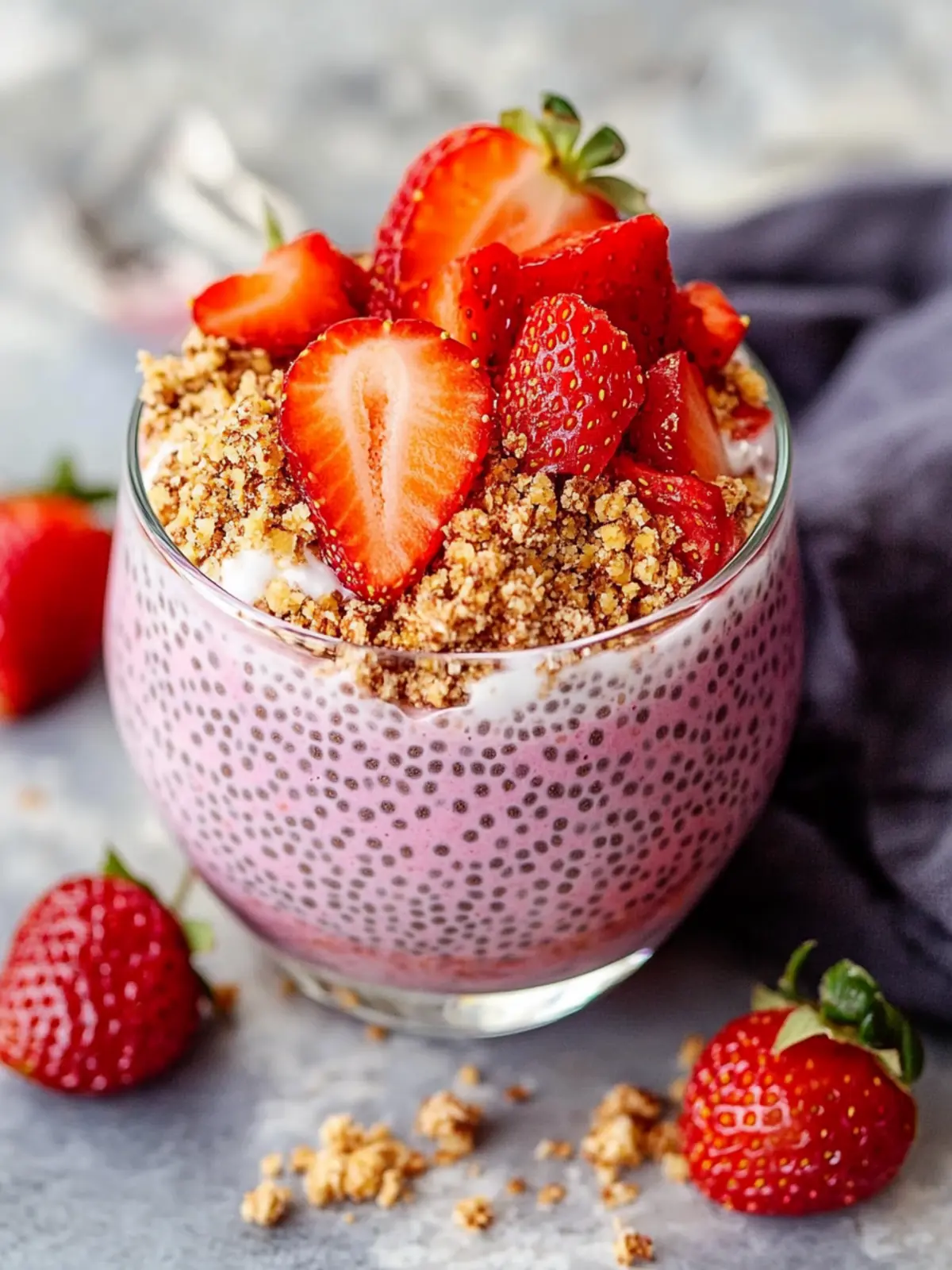 Delicious Strawberry Crumble Chia Pudding You’ll Crave! 5 Strawberry Crumble Chia Pudding