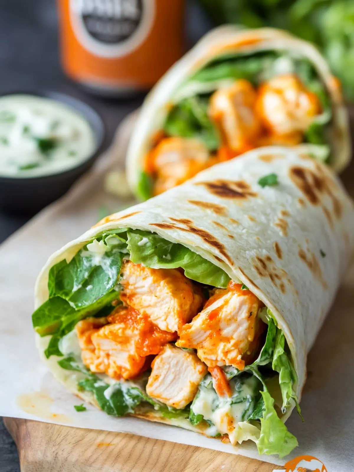 Buffalo Chicken Caesar Salad Wraps You’ll Crave at Home 4 Buffalo Chicken Caesar Salad Wraps