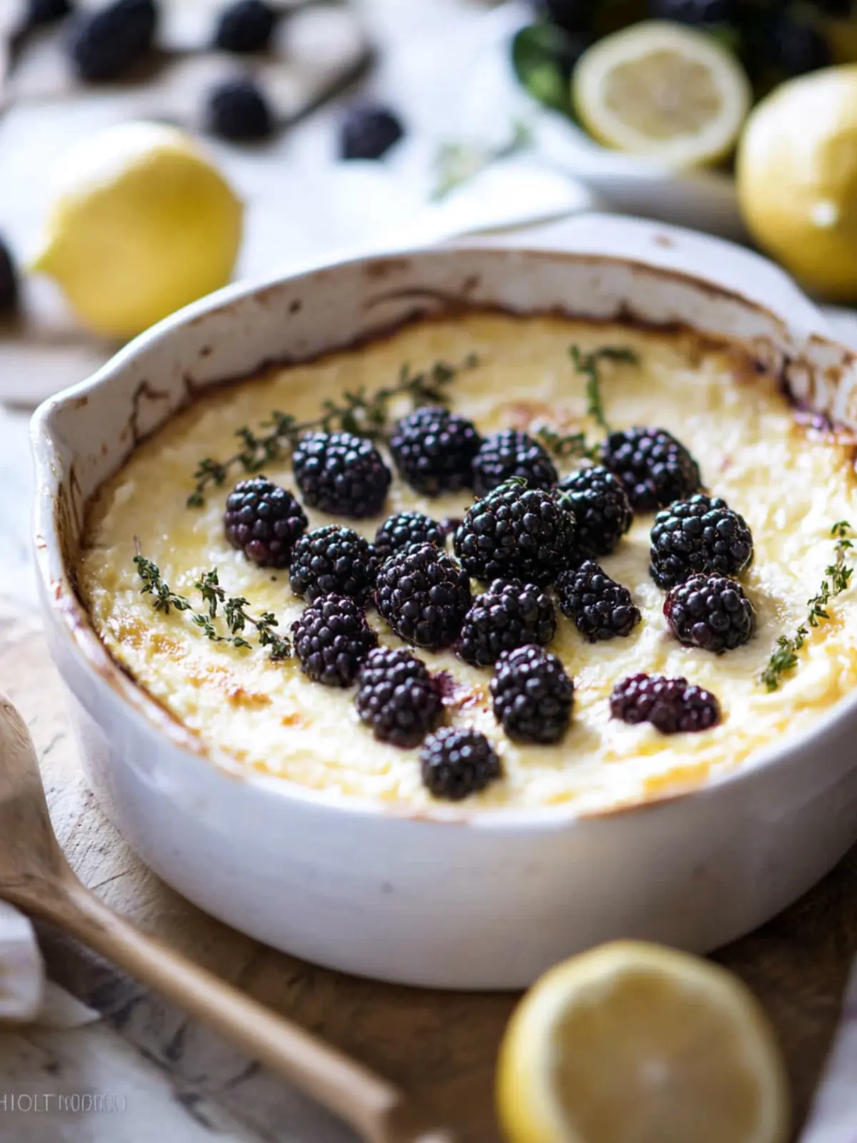 Savory Baked Lemon Ricotta Dip with Blackberries Delight 3 Baked Lemon Ricotta Dip with Blackberries