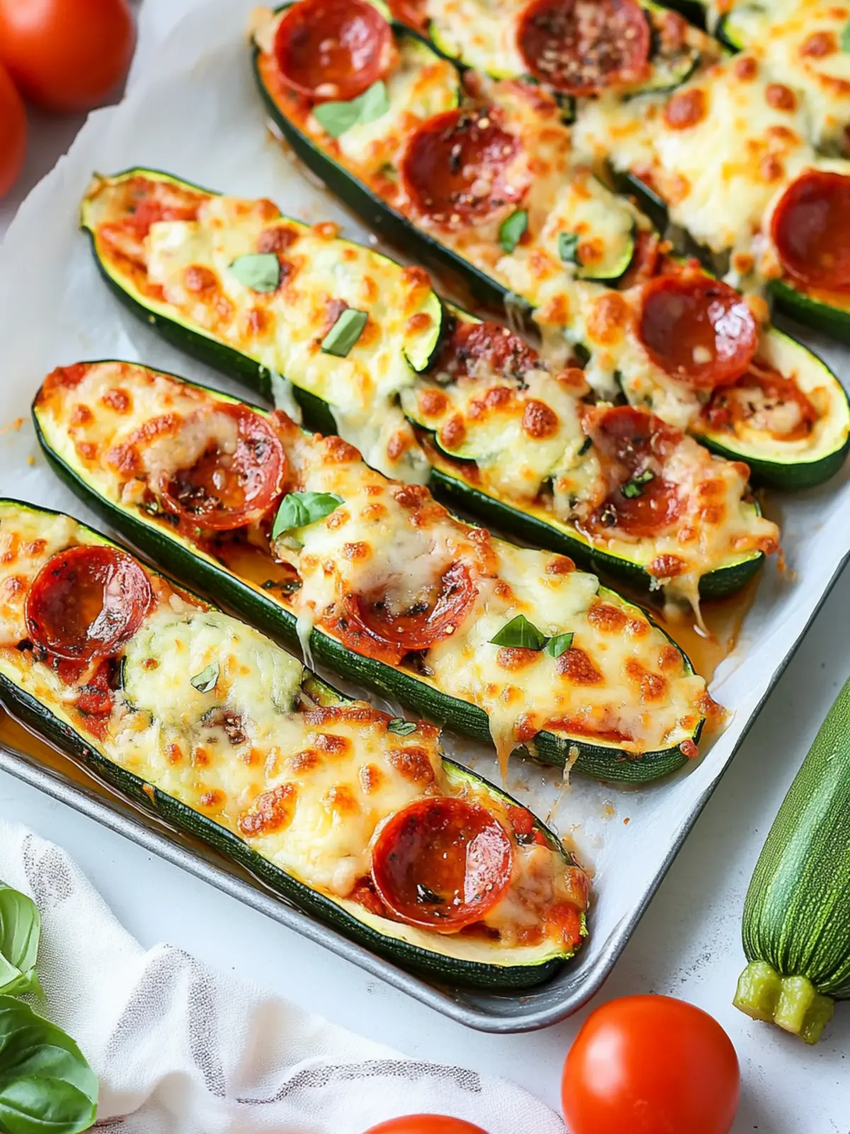 Delicious Zucchini Pizza Boats You’ll Crave Again and Again 2 Zucchini Pizza Boats