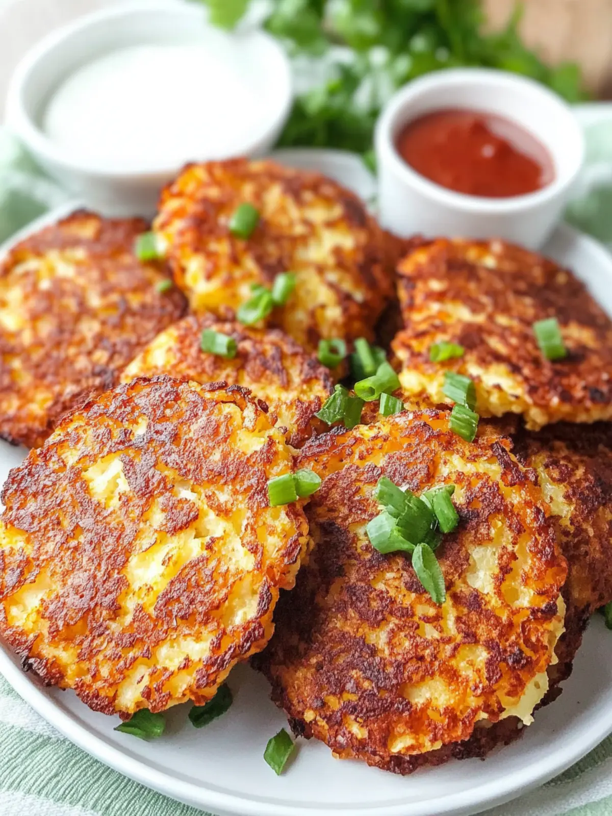 Delicious Air Fryer Cauliflower Hash Browns for Guilt-Free Munching 3 Air Fryer Cauliflower Hash Browns