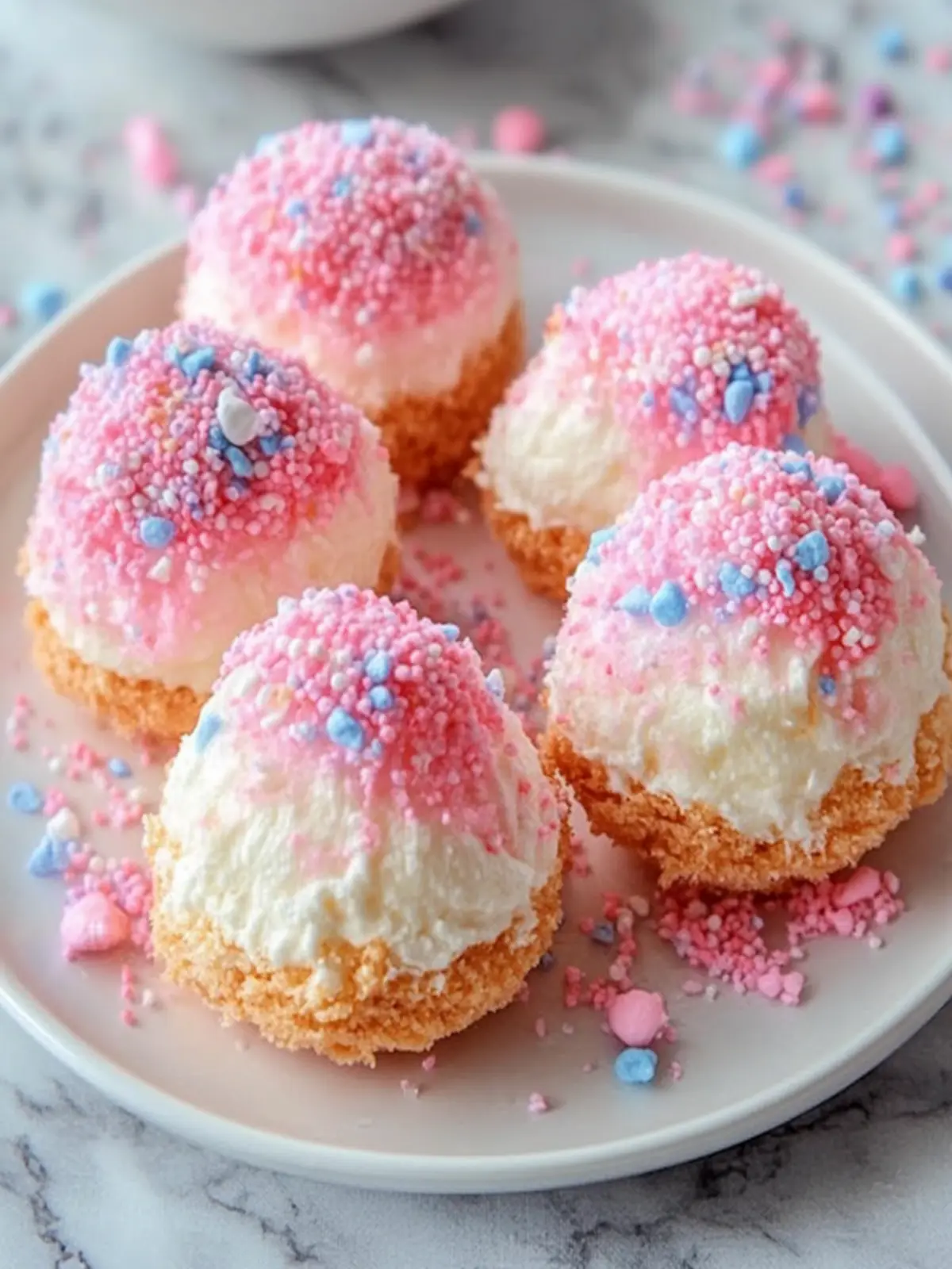 Deliciously Crispy Cotton Candy Cheesecake Bombs to Savor 5 Crispy Cotton Candy Cheesecake Bombs