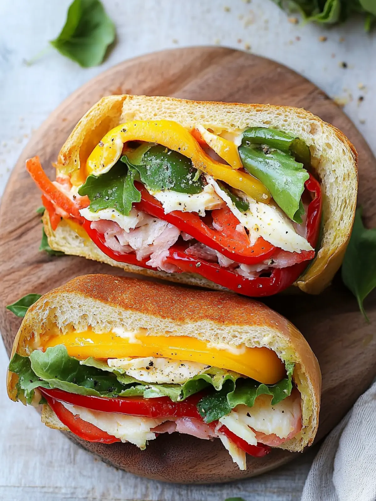 Delicious Bell Pepper Sandwich: A Fresh Twist on Flavor! 4 Bell Pepper Sandwich