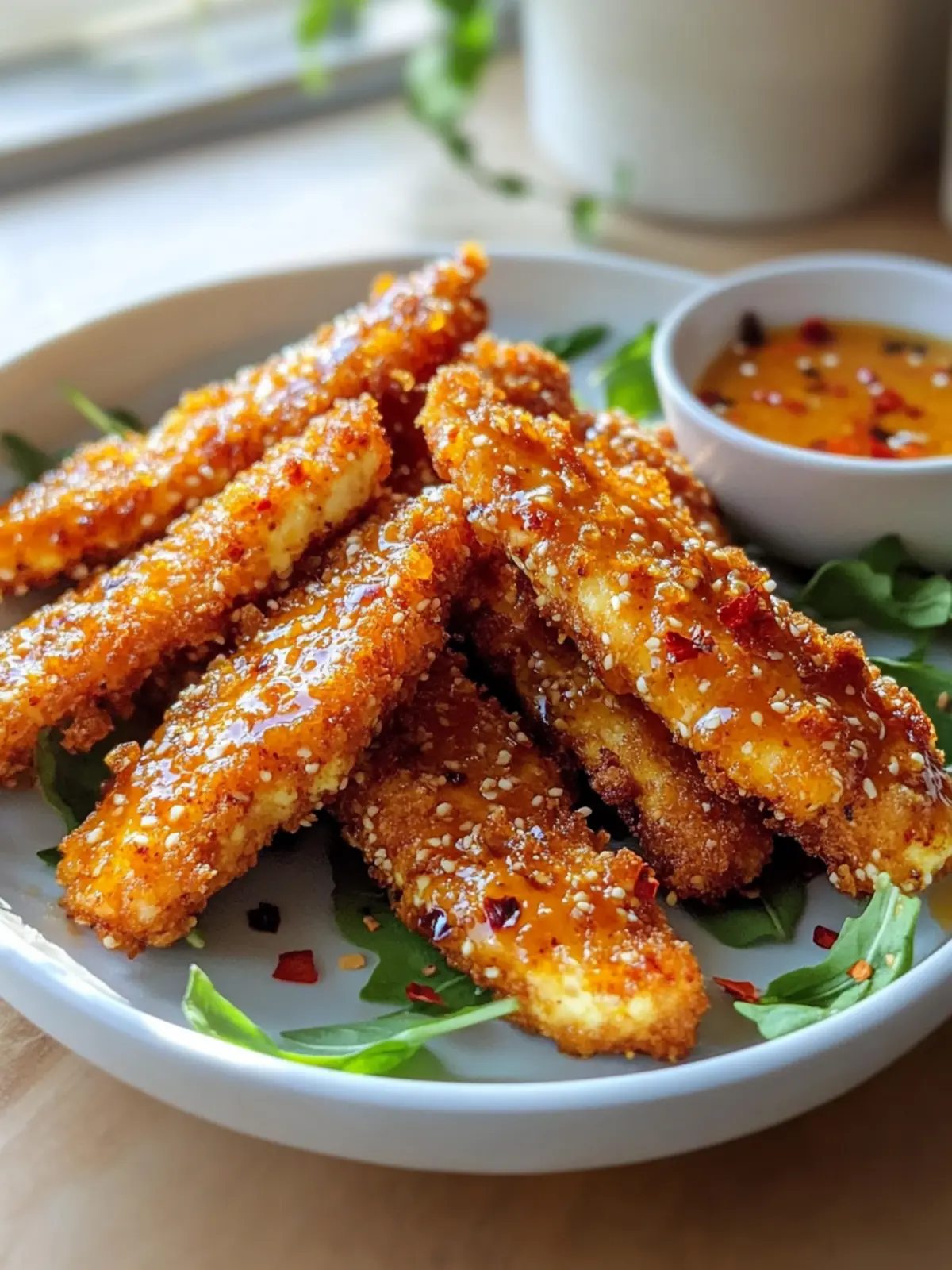 Crispy Honey Mustard Tofu Tenders You'll Crave Again and Again 4 Honey Mustard Tofu Tenders