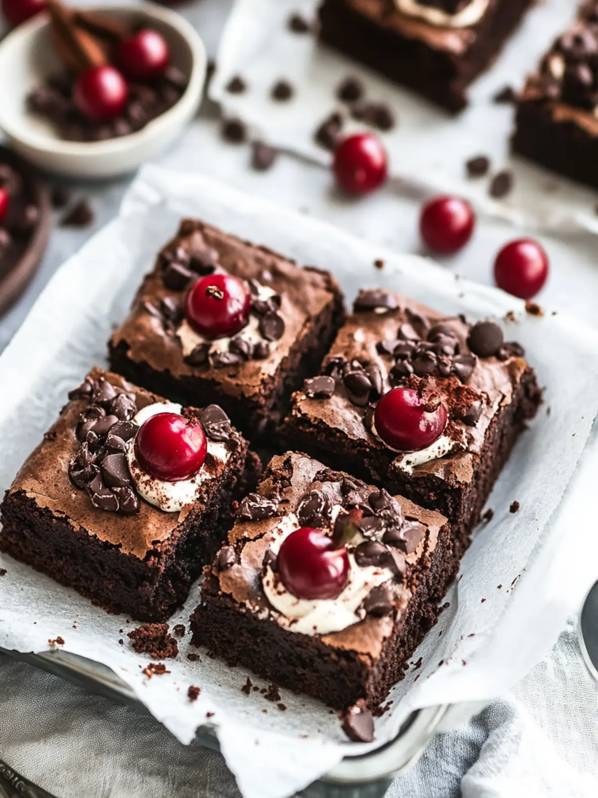 Decadent Black Forest Brownies with Cherry Bliss Delight 4 Black Forest Brownies