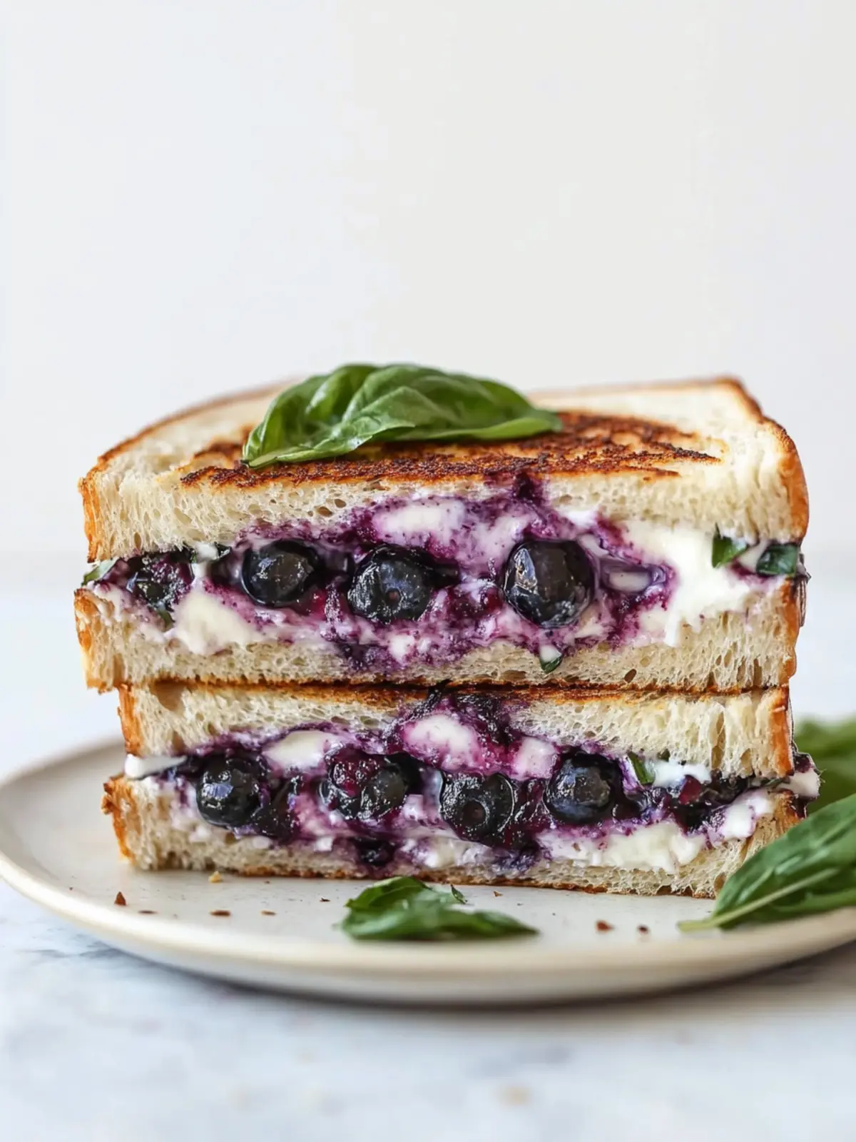 Blueberry Basil & Goat Cheese Panini Sandwich That Wows! 5 Blueberry Basil & Goat Cheese Panini Sandwich