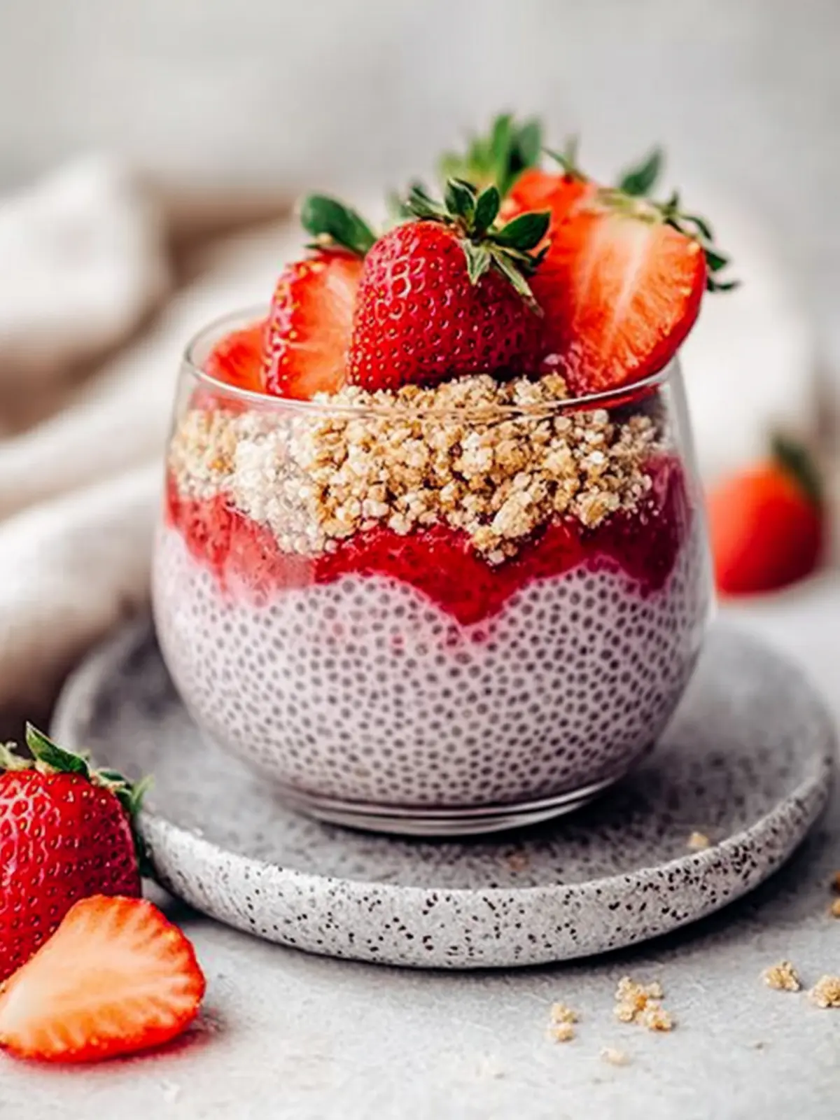 Delicious Strawberry Crumble Chia Pudding You’ll Crave! 3 Strawberry Crumble Chia Pudding