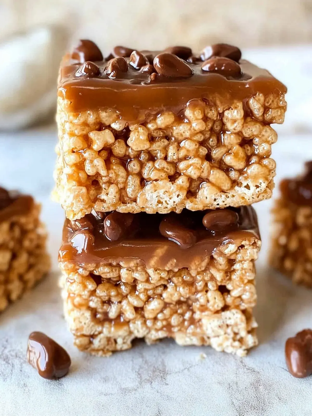 Indulge in Caramel Turtle Rice Krispies Treats Today 3 Caramel Turtle Rice Krispies Treats