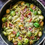 Brussels Sprouts and Bacon Pesto Pasta for Ultimate Comfort 6 Brussels Sprouts and Bacon Pesto Pasta