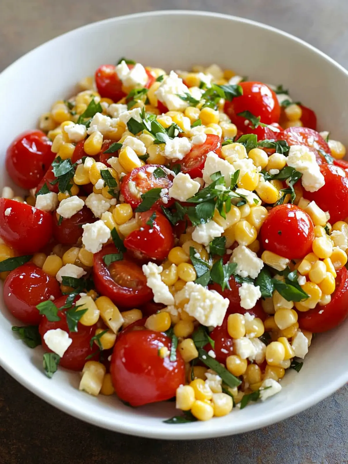 Delicious Corn, Tomato, and Feta Salad to Brighten Your Day 5 Corn, Tomato, and Feta Salad