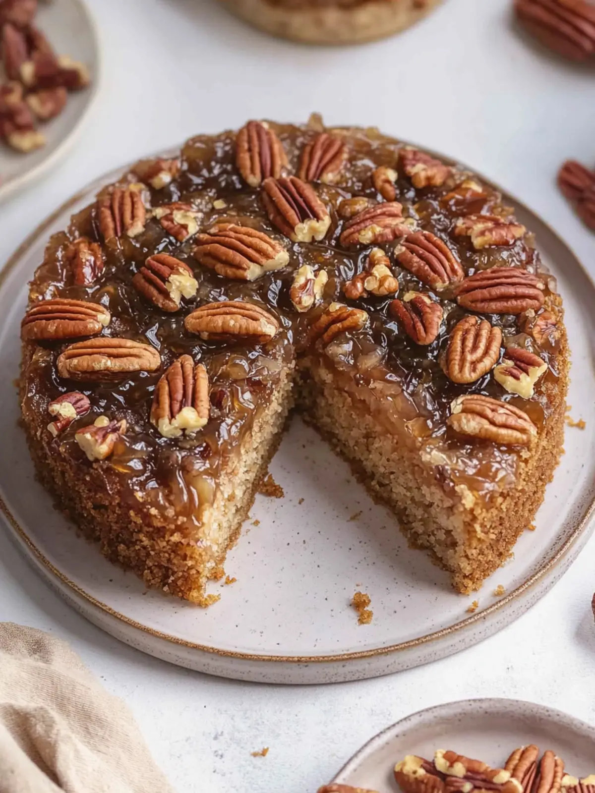 Decadent Vegan Pecan Upside Down Cake for Sweet Moments 4 Vegan Pecan Upside Down Cake