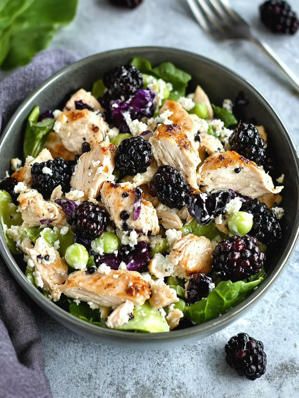 Delicious Low Carb Blackberry Cottage Cheese Chicken Salad 3 Low Carb Blackberry Cottage Cheese Chicken Salad