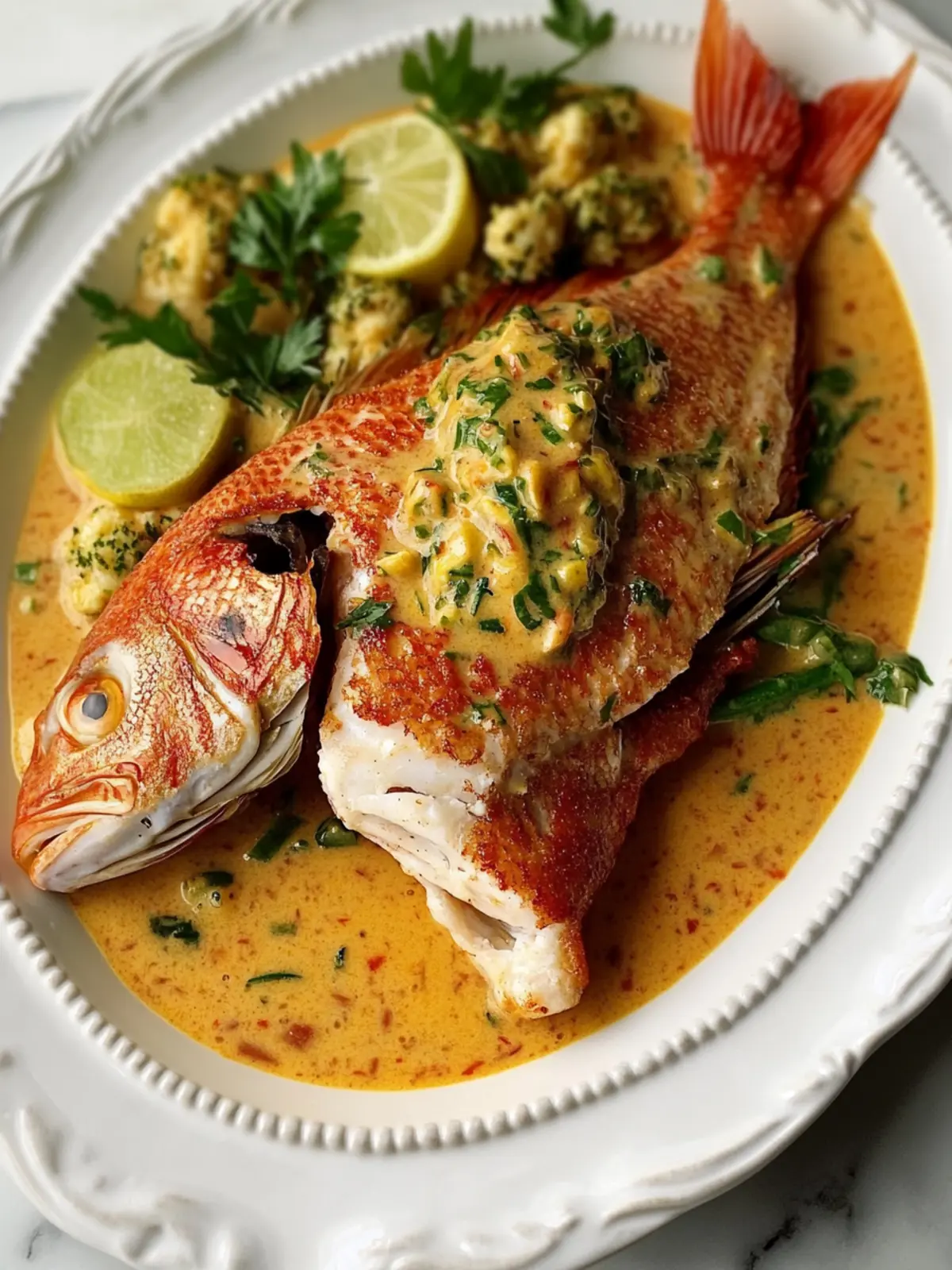 Savor Red Snapper with Creamy Creole Sauce in 30 Minutes 3 Red Snapper with Creamy Creole Sauce