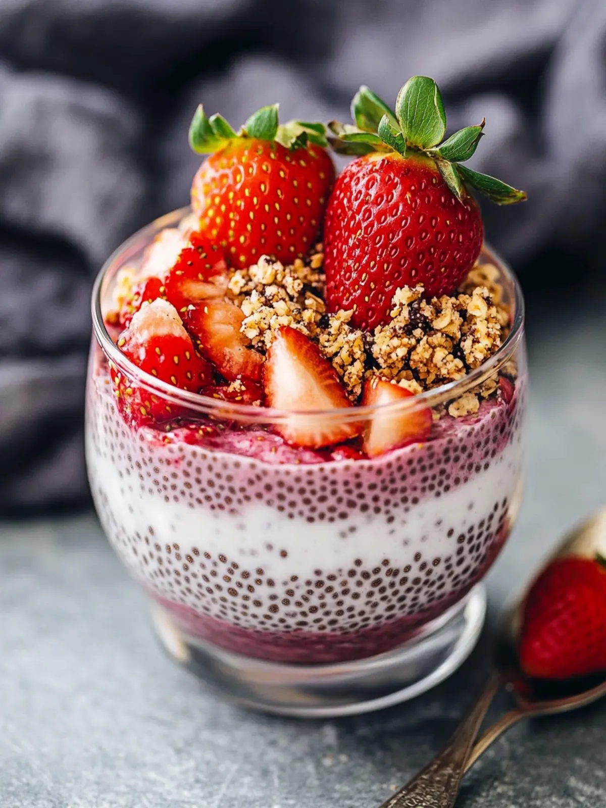 Delicious Strawberry Crumble Chia Pudding You’ll Crave! 4 Strawberry Crumble Chia Pudding