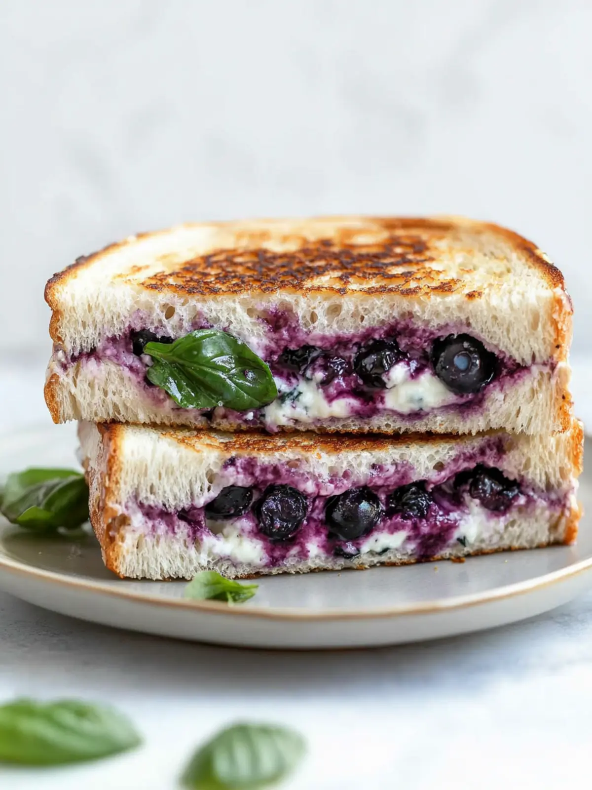 Blueberry Basil & Goat Cheese Panini Sandwich That Wows! 4 Blueberry Basil & Goat Cheese Panini Sandwich