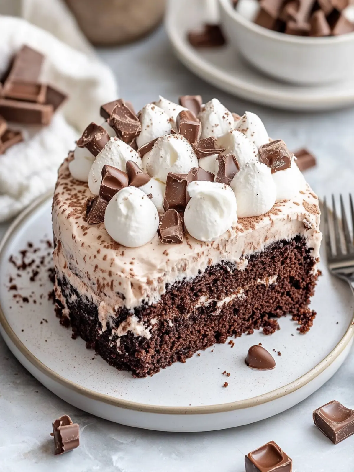 Decadent Hot Cocoa Poke Cake That Will Warm Your Heart 4 Hot Cocoa Poke Cake