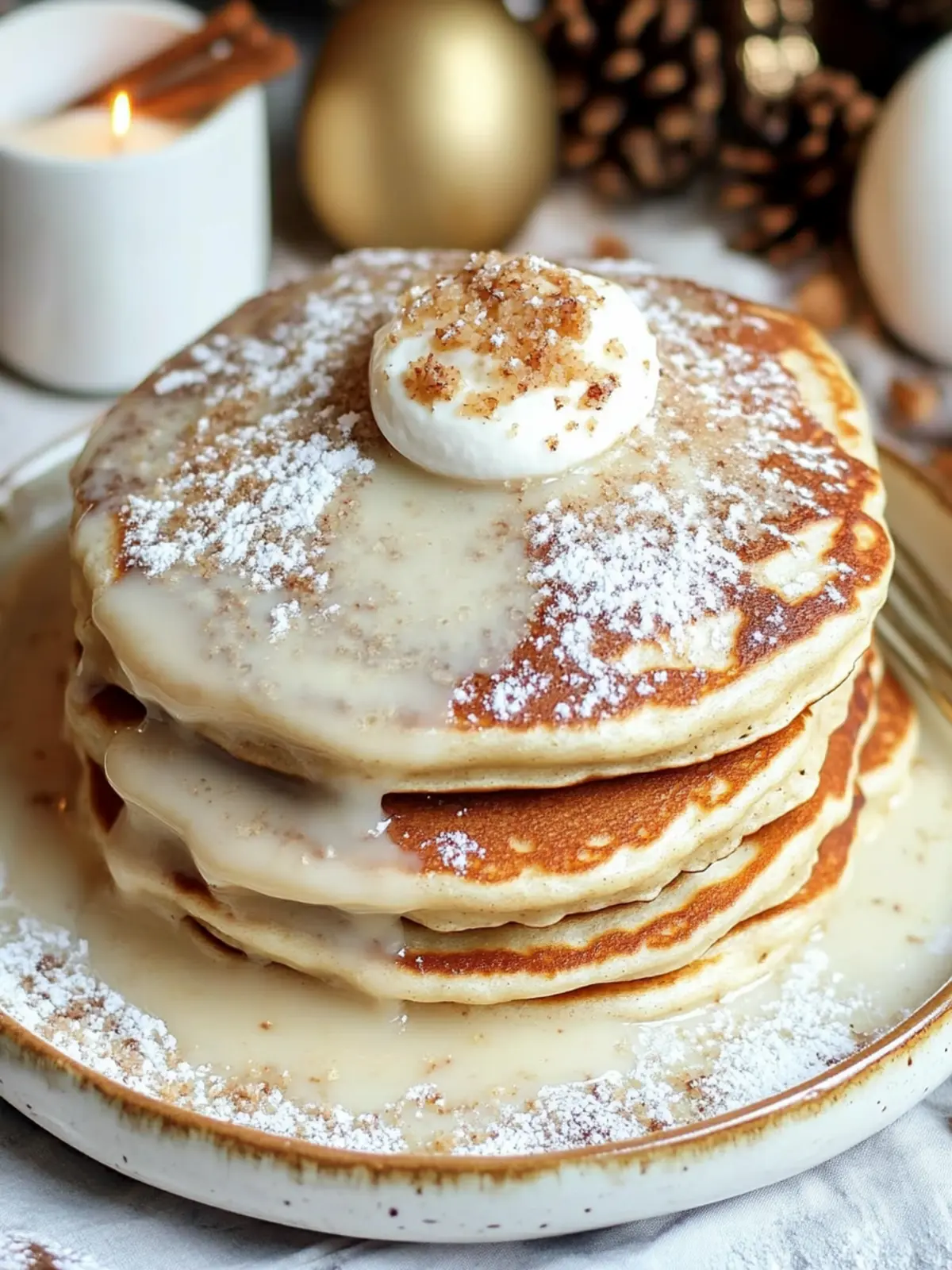 Deliciously Fluffy Eggnog Pancakes for a Cozy Breakfast 3 Eggnog Pancakes