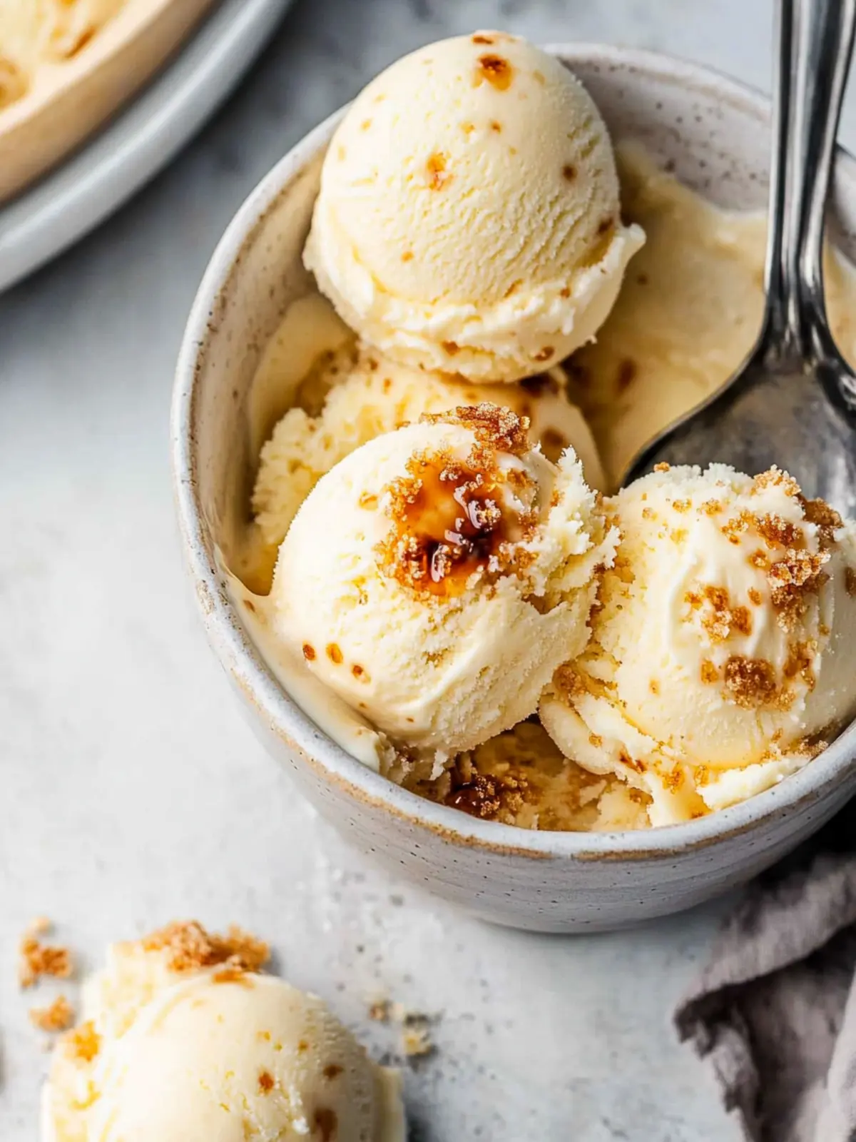 Indulge in Homemade Crème Brûlée Ice Cream Bliss 3 Homemade Crème Brûlée Ice Cream