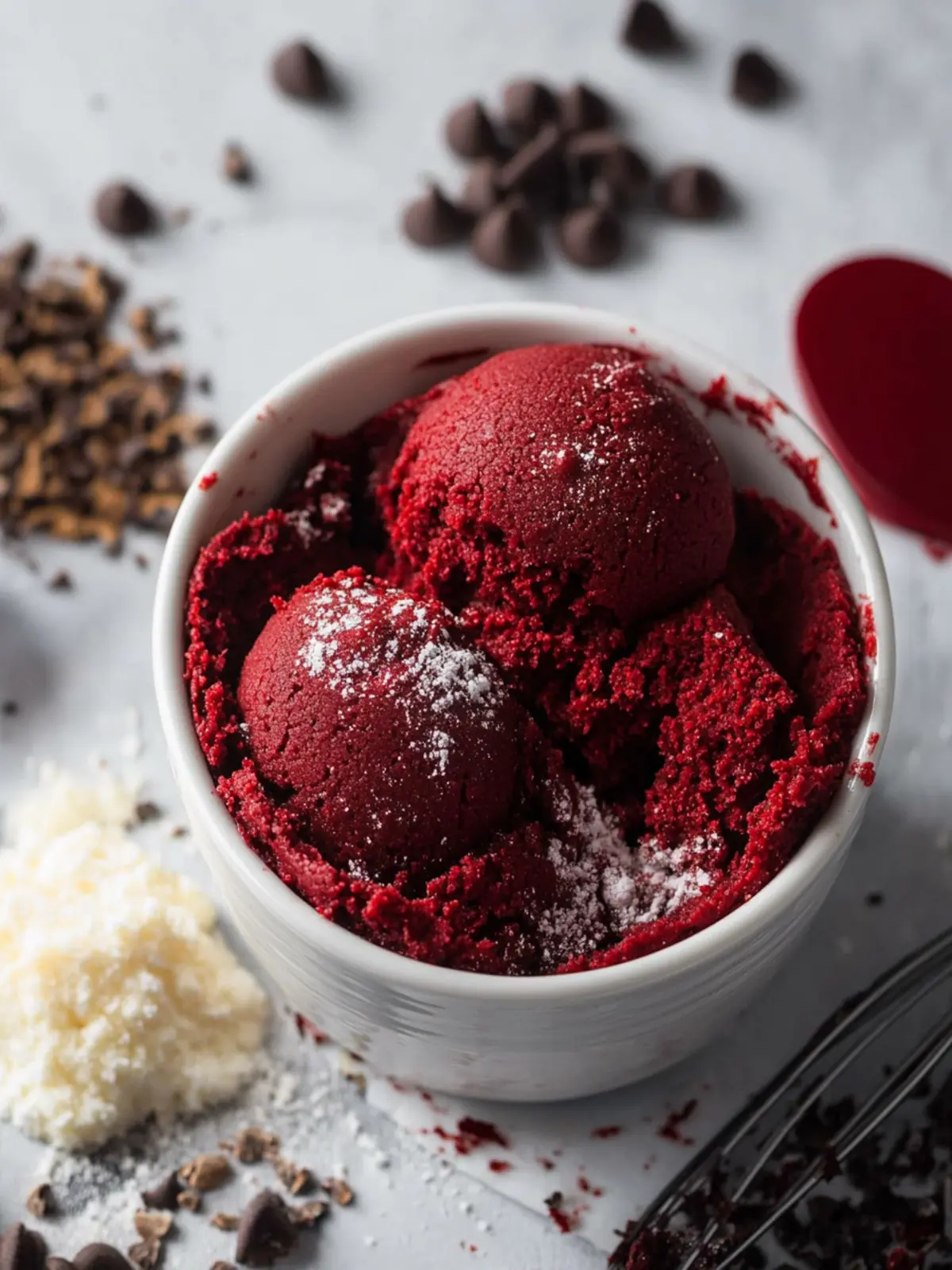 Indulge in Homemade Edible Red Velvet Cookie Dough Bliss 3 Edible Red Velvet Cookie Dough