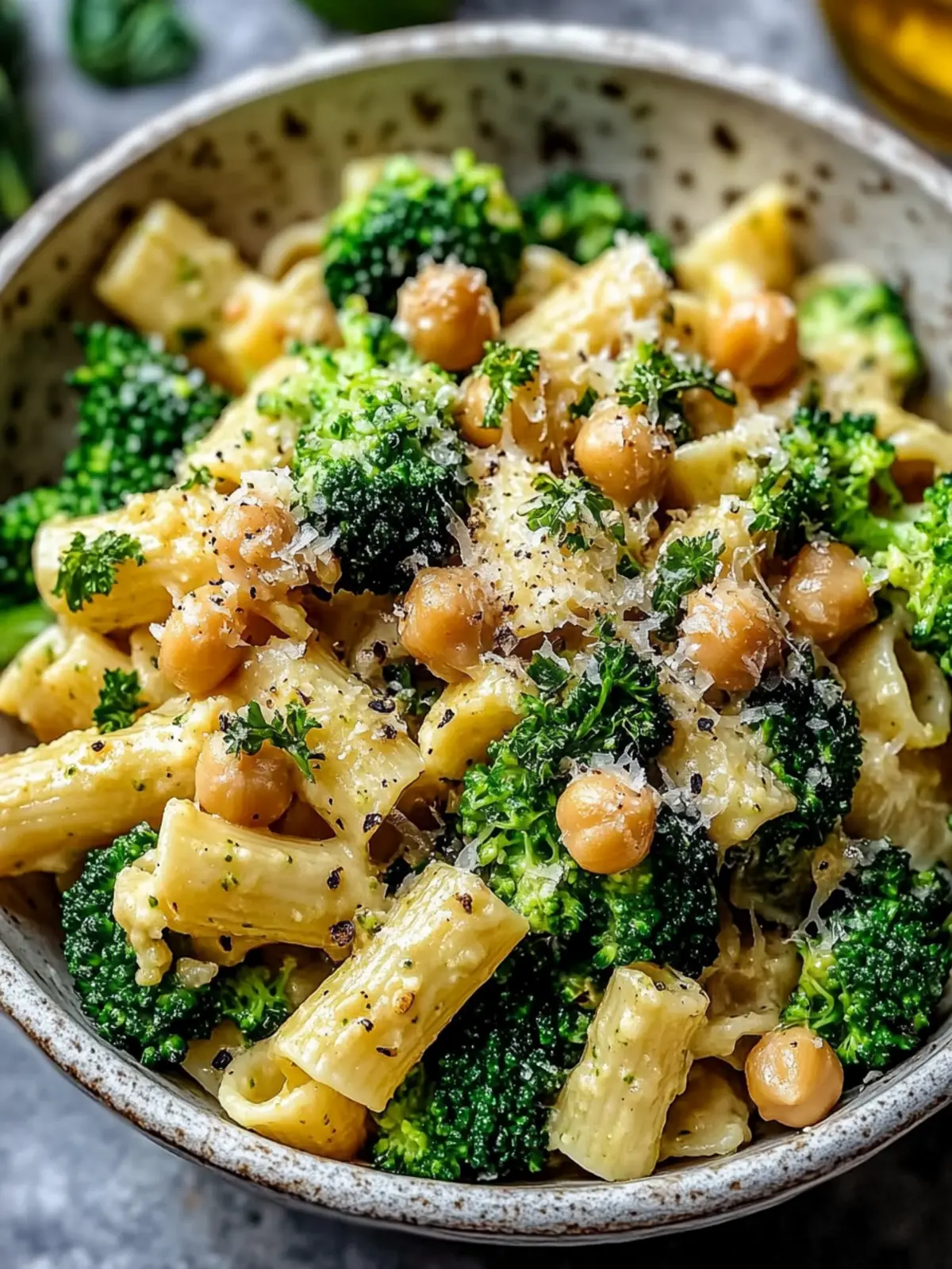 Savory Broccoli Chickpea Pasta with Garlic Olive Oil Bliss 2 Broccoli Chickpea Pasta with Garlic Olive Oil
