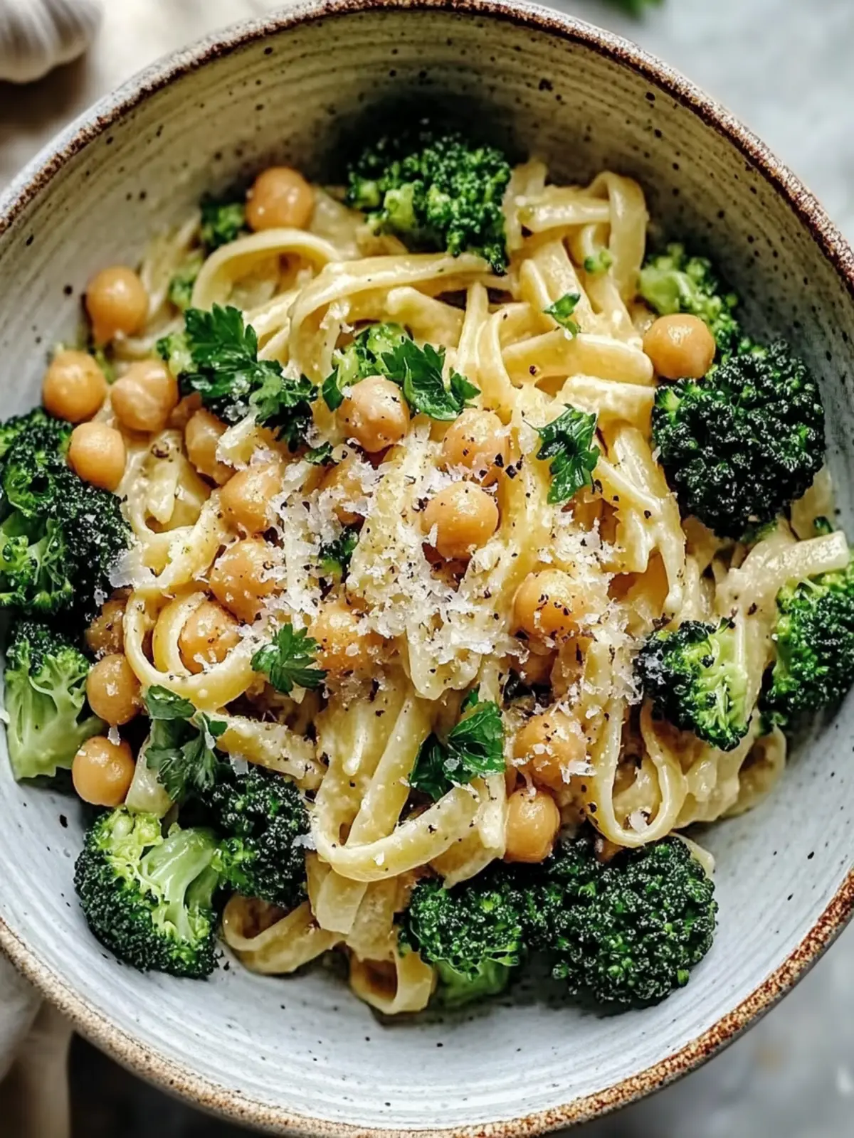 Savory Broccoli Chickpea Pasta with Garlic Olive Oil Bliss 3 Broccoli Chickpea Pasta with Garlic Olive Oil