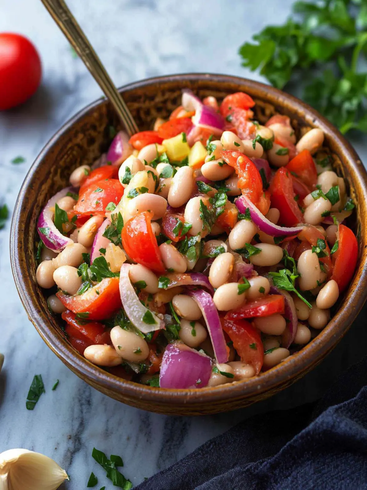 Turkish White Bean Salad That's Bursting with Flavor 2 Turkish White Bean Salad