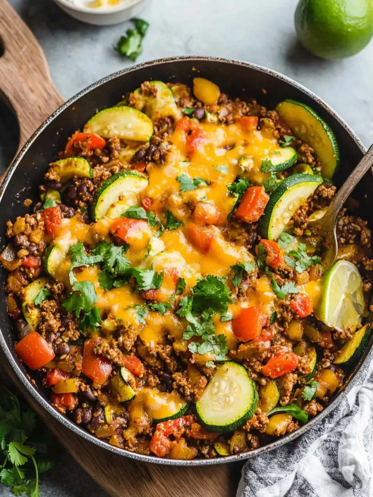 Quick and Delicious One-Pan Taco Zucchini Skillet Recipe 2 One-Pan Taco Zucchini Skillet