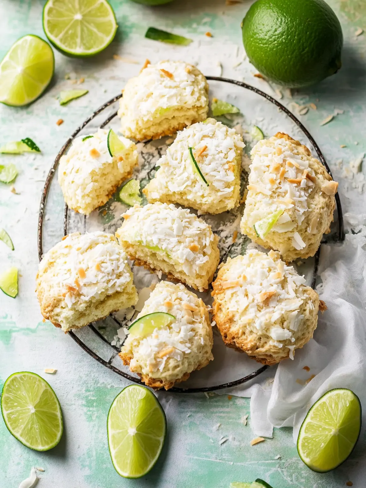 Deliciously Zesty Coconut Scones with Lime for Easy Baking 3 Coconut Scones with Lime