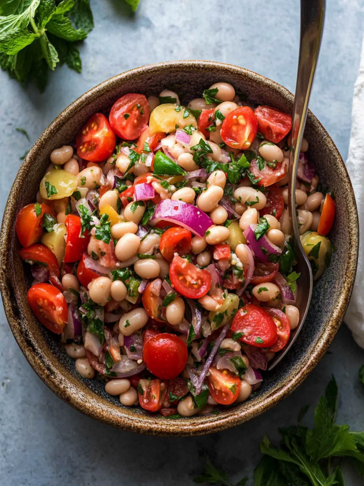 Turkish White Bean Salad That's Bursting with Flavor 4 Turkish White Bean Salad