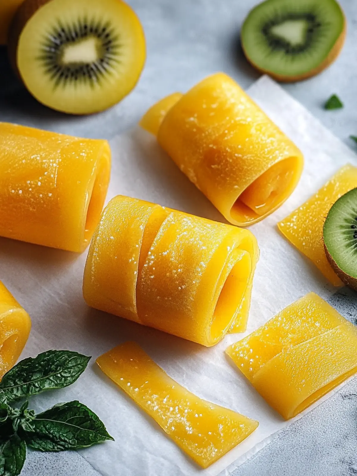 Delicious Mango & Kiwi Fruit Roll Ups for Kids and You 2 Mango & Kiwi Fruit Roll Ups