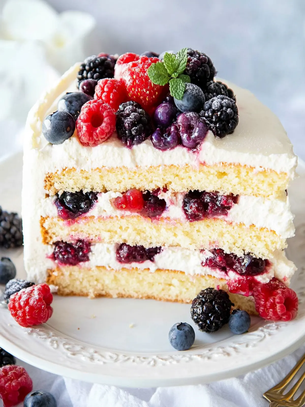 Delicious Berry Chantilly Cake: A Sweet Slice of Joy 3 Berry Chantilly Cake