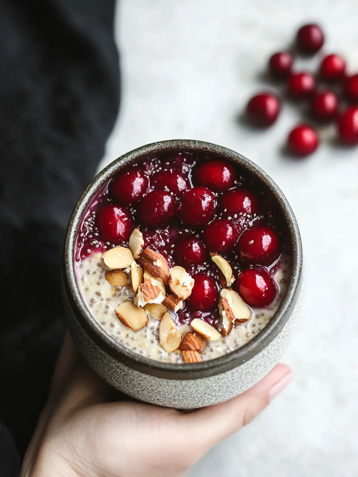 Delicious Overnight Oats with Cherry Chia Seed Jam Magic 3 Overnight Oats with Cherry Chia Seed Jam