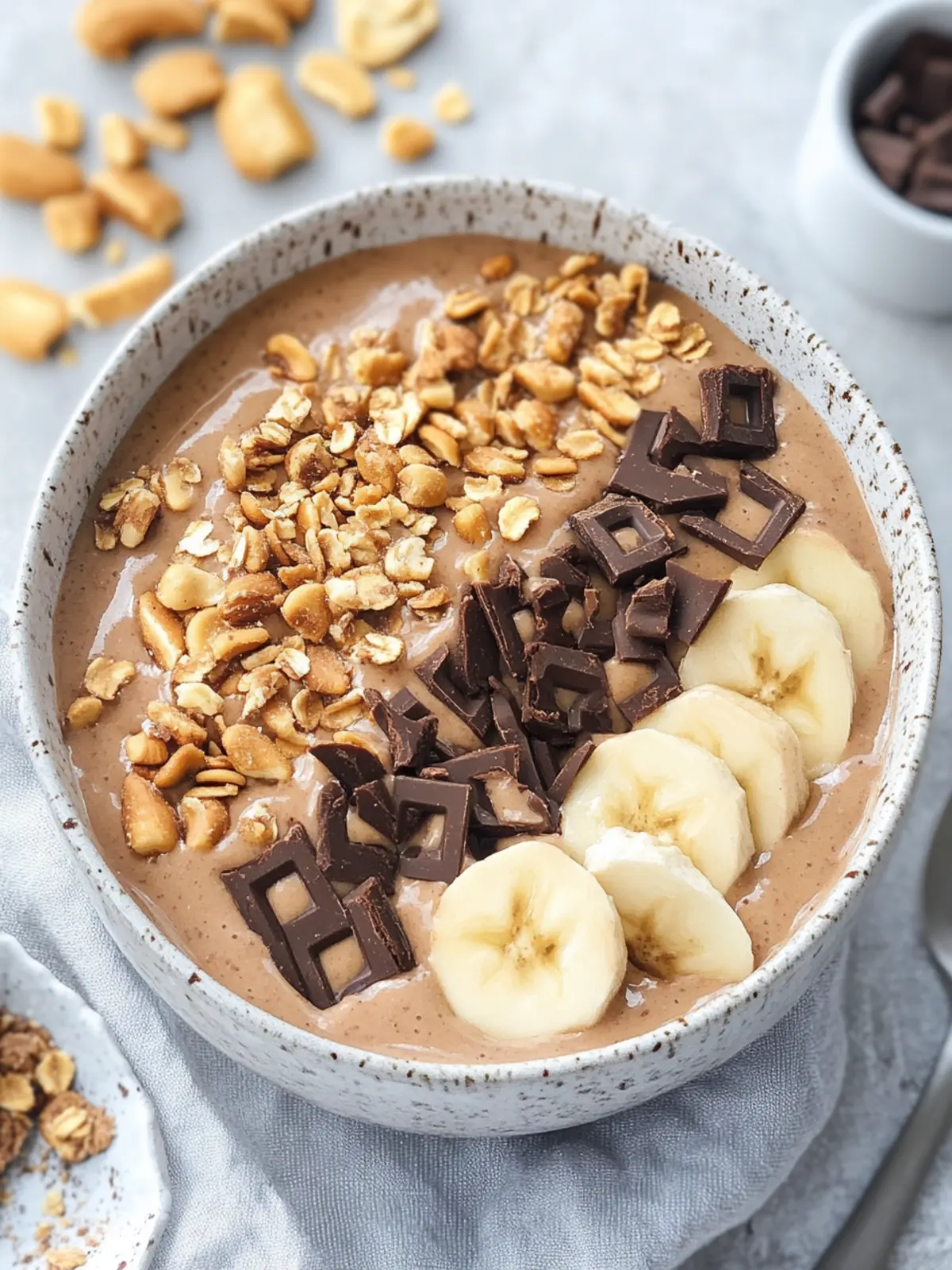 Indulge Guilt-Free with a Snickers Smoothie Bowl Delight 2 Snickers Smoothie Bowl