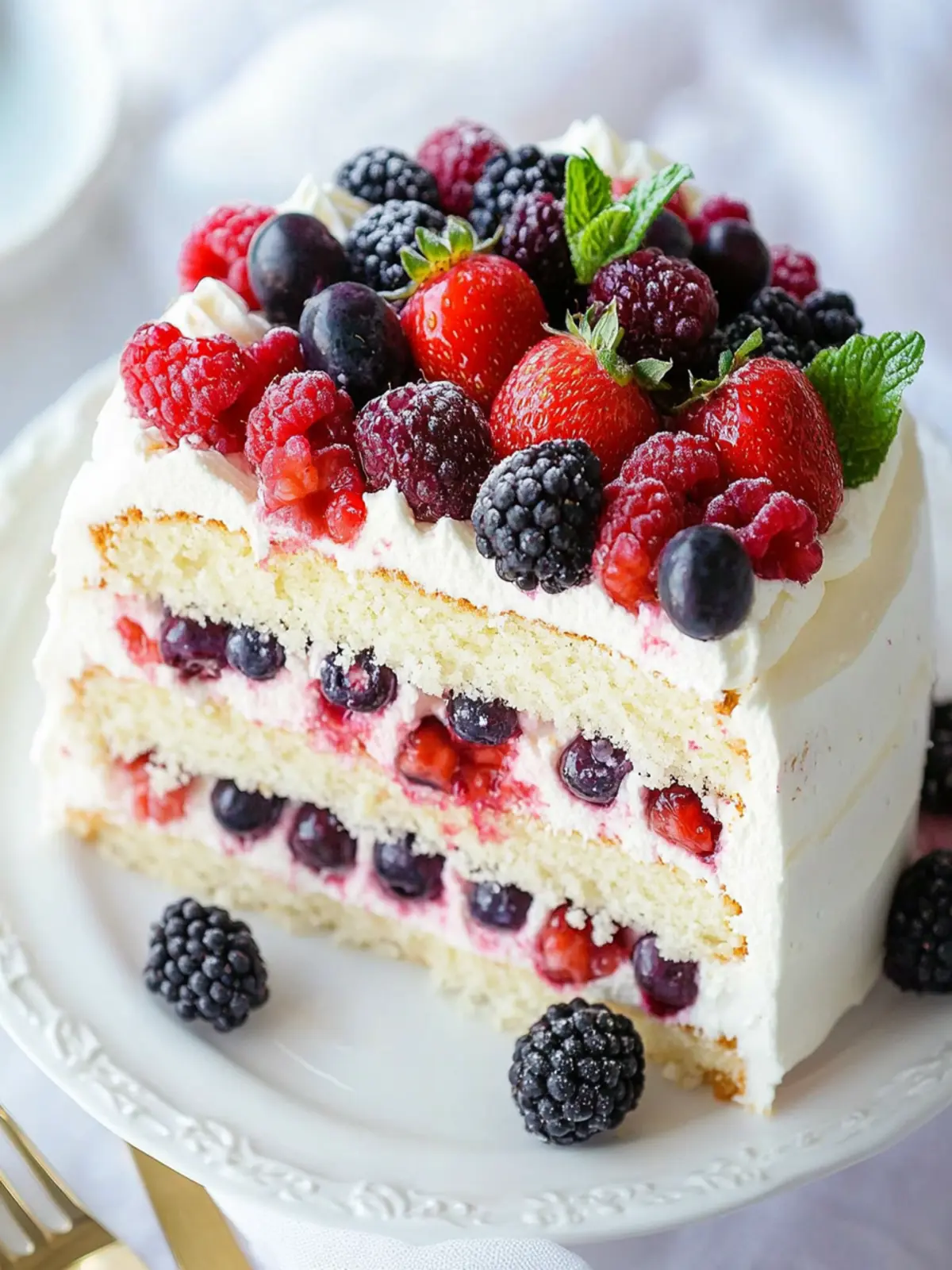 Delicious Berry Chantilly Cake: A Sweet Slice of Joy 4 Berry Chantilly Cake