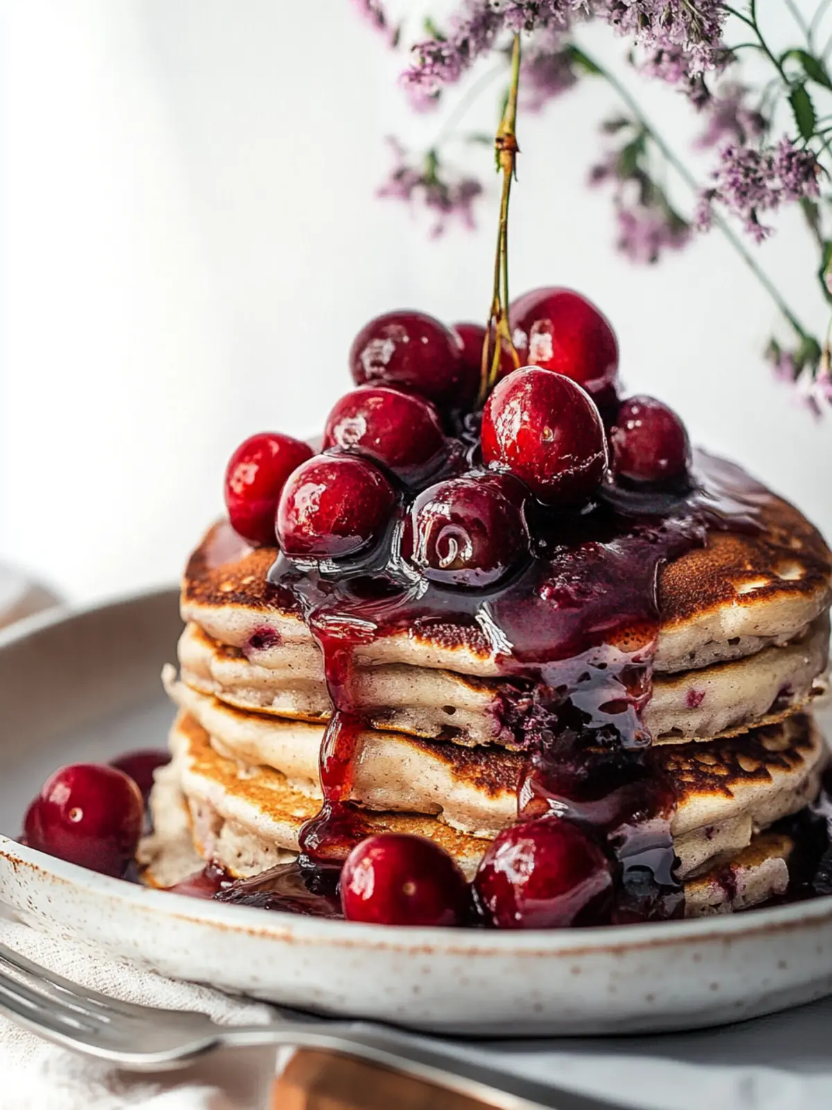 Irresistibly Fluffy Cherry Pancakes with Chocolate Delight 5 Cherry Pancakes