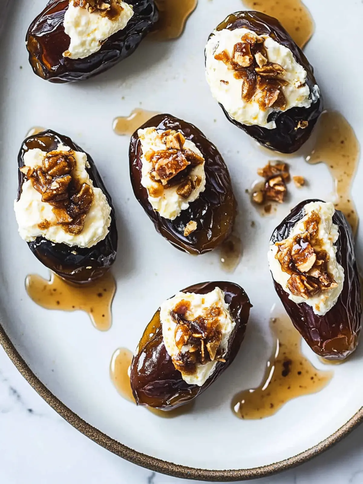 Irresistible Mascarpone Stuffed Dates with Maple Drizzle Recipe 4 Mascarpone Stuffed Dates with Maple Drizzle