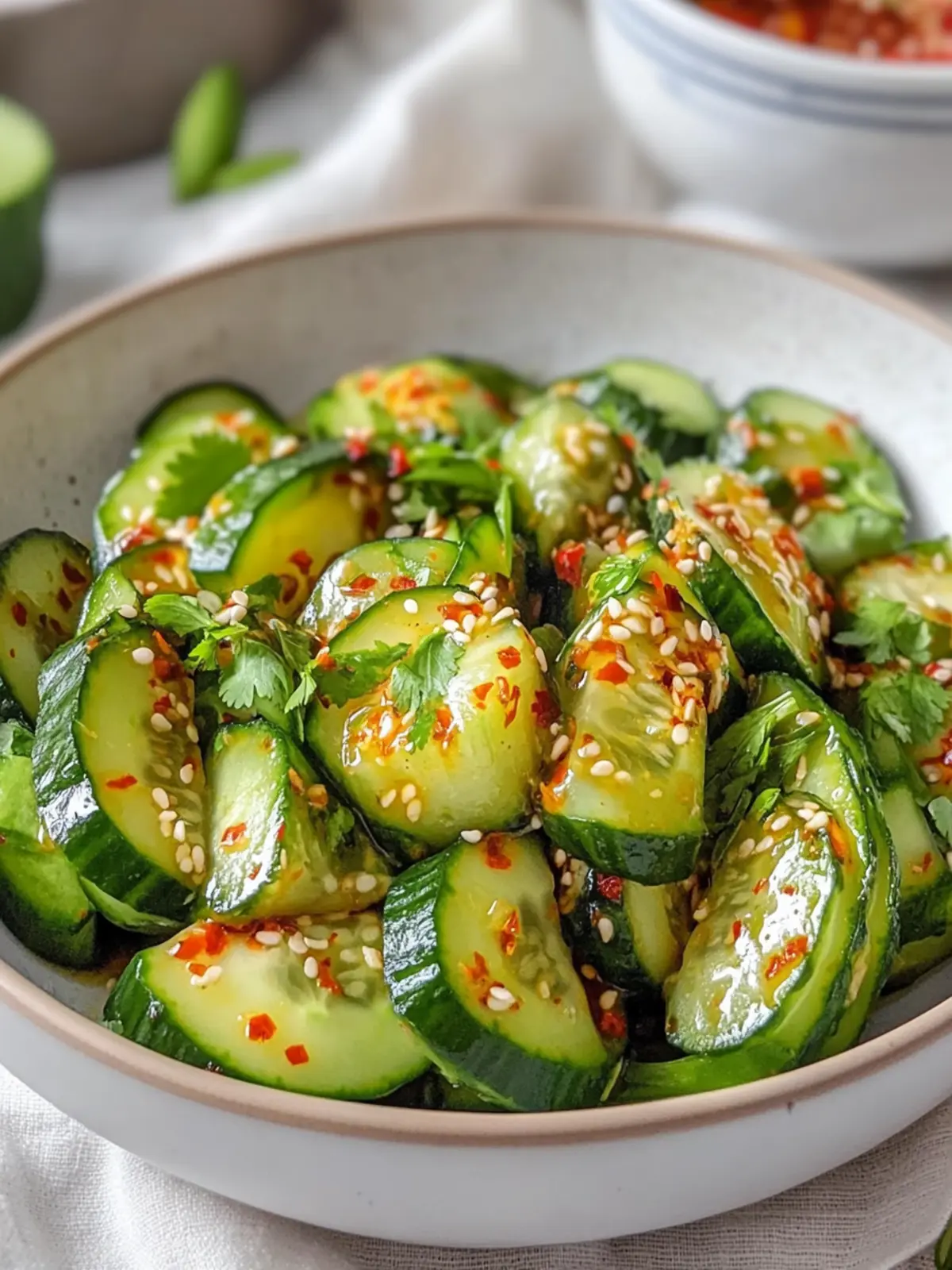 Zesty Spicy Asian Cucumber Salad You Can't Resist 3 Spicy Asian Cucumber Salad