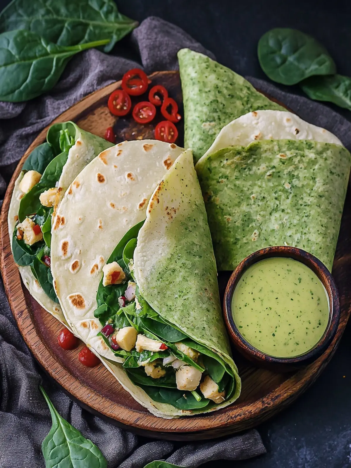 Homemade Spinach Tortillas: Healthy, Flavorful & Fun to Make 2 Spinach Tortillas