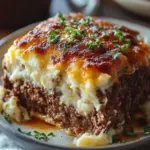 Savor Comfort: Meatloaf with Mashed Potatoes and Cheese Delight 7 Meatloaf with Mashed Potatoes and Cheese