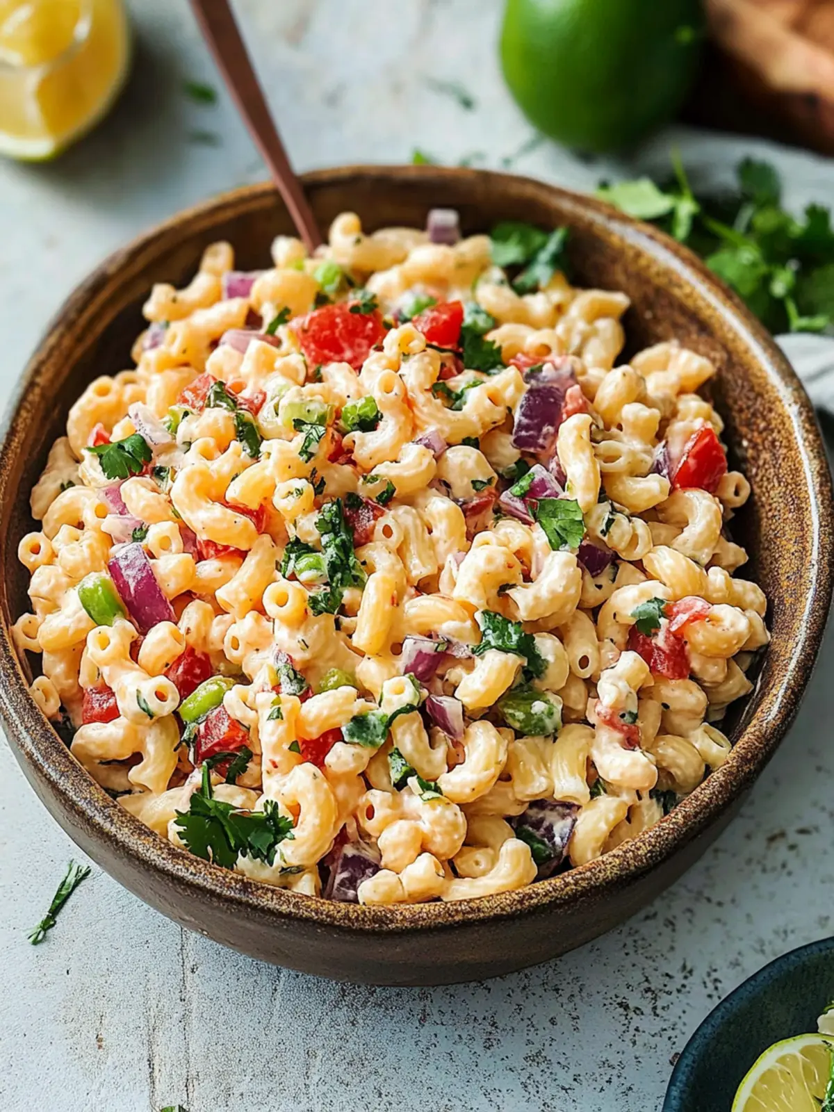 Zesty Mexican Macaroni Salad Perfect for Your Next BBQ 3 Mexican Macaroni Salad