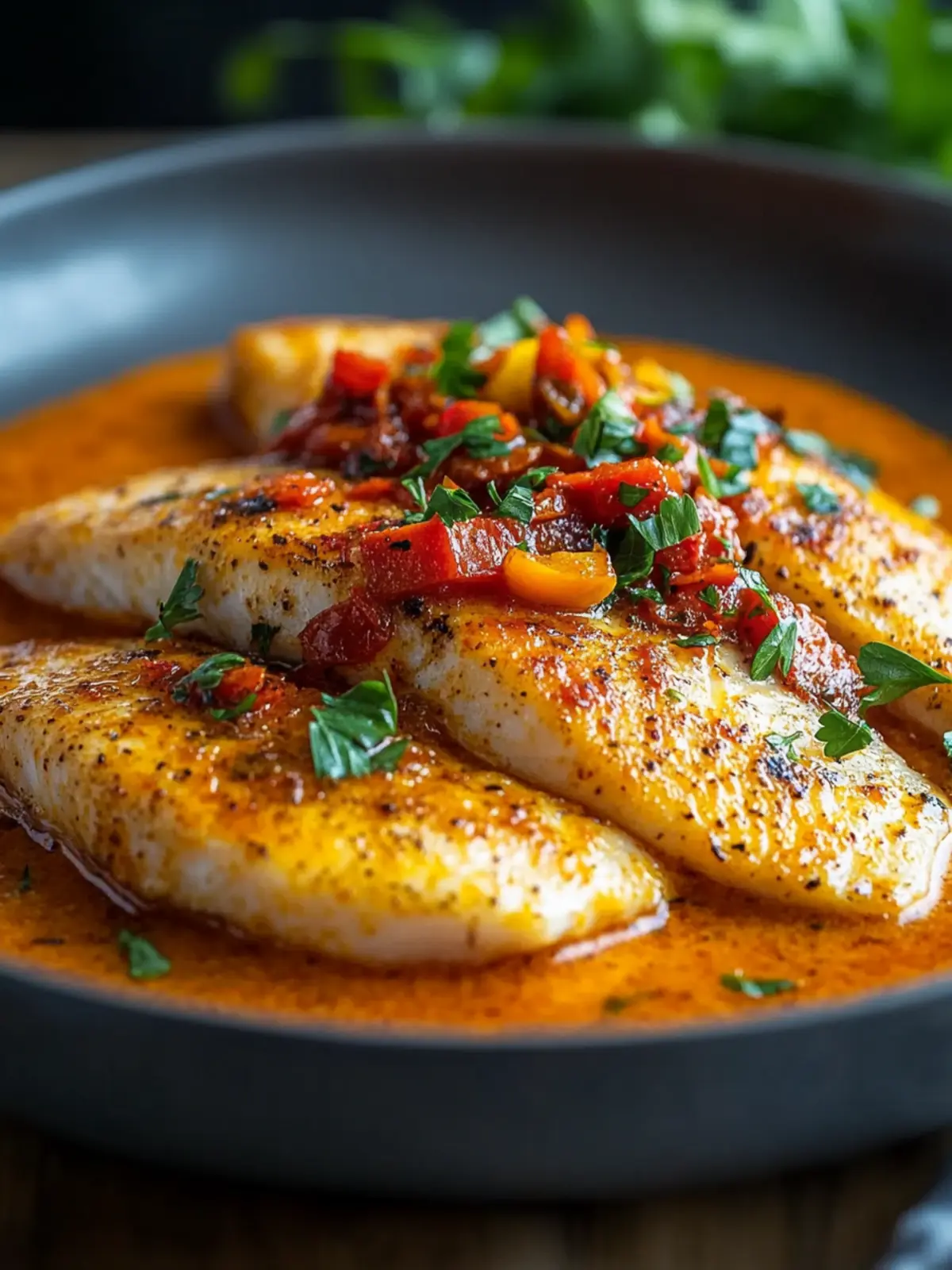 Tilapia in Bold Roasted Pepper Sauce for Flavorful Dinner Bliss 3 Tilapia in Bold Roasted Pepper Sauce